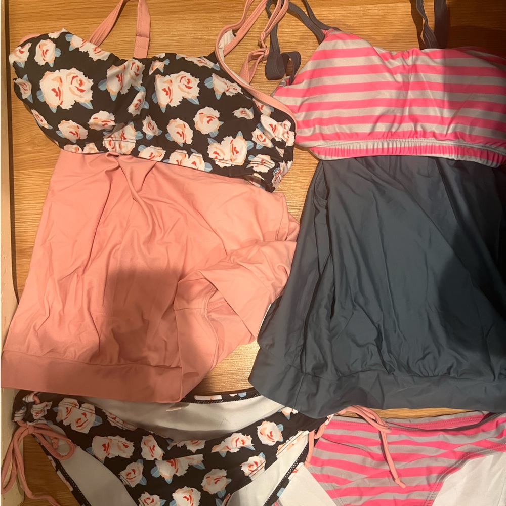 Two- 2 piece bathing suits. Large size.